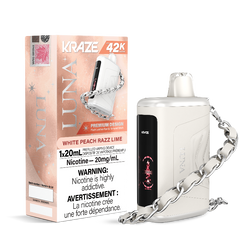 Kraze Luna 42K White Peach Razz Lime Disposable Vape