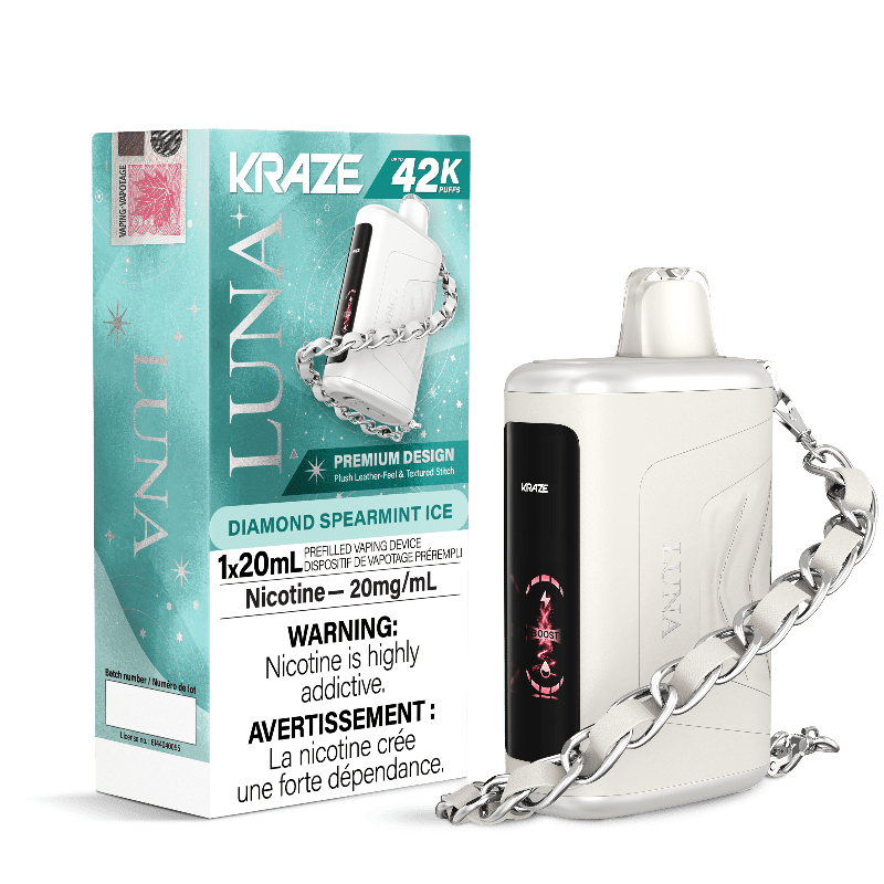 Kraze Luna 42K Diamond Spearmint Ice Disposable Vape - DISPOSABLE - Mister Vapor