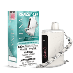 Kraze Luna 42K Diamond Spearmint Ice Disposable Vape - DISPOSABLE - Mister Vapor