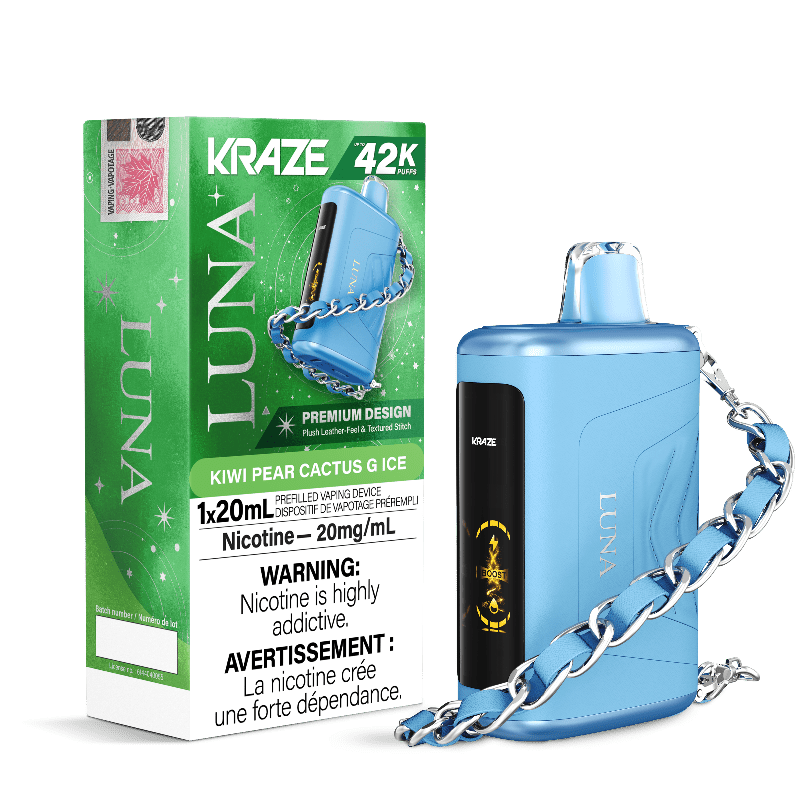 Kraze Luna 42K Kiwi Pear Cactus G Ice Disposable Vape - DISPOSABLE - Mister Vapor
