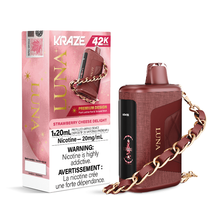 Kraze Luna 42K Strawberry NYC D Disposable Vape - DISPOSABLE - Mister Vapor