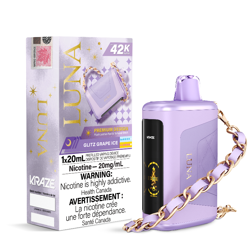 Kraze Luna 42K Glitz Grape Ice Disposable Vape