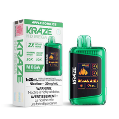 Kraze HD Mega Apple Bomb Ice (20K Puffs) Disposable Vape - DISPOSABLE - Mister Vapor