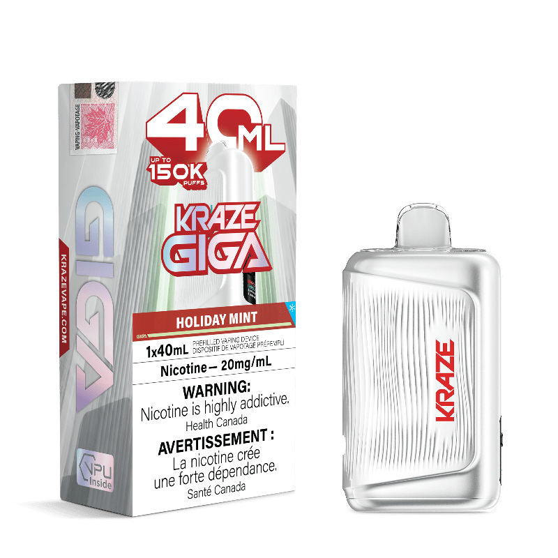 Kraze Giga 150k - Holiday Mint Disposable Vape - DISPOSABLE - Mister Vapor