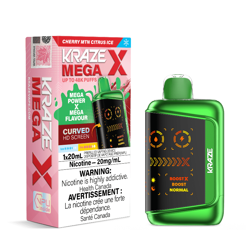 Kraze Mega X 48K - Cherry MTN Citrus Ice Disposable Vape - DISPOSABLE - Mister Vapor