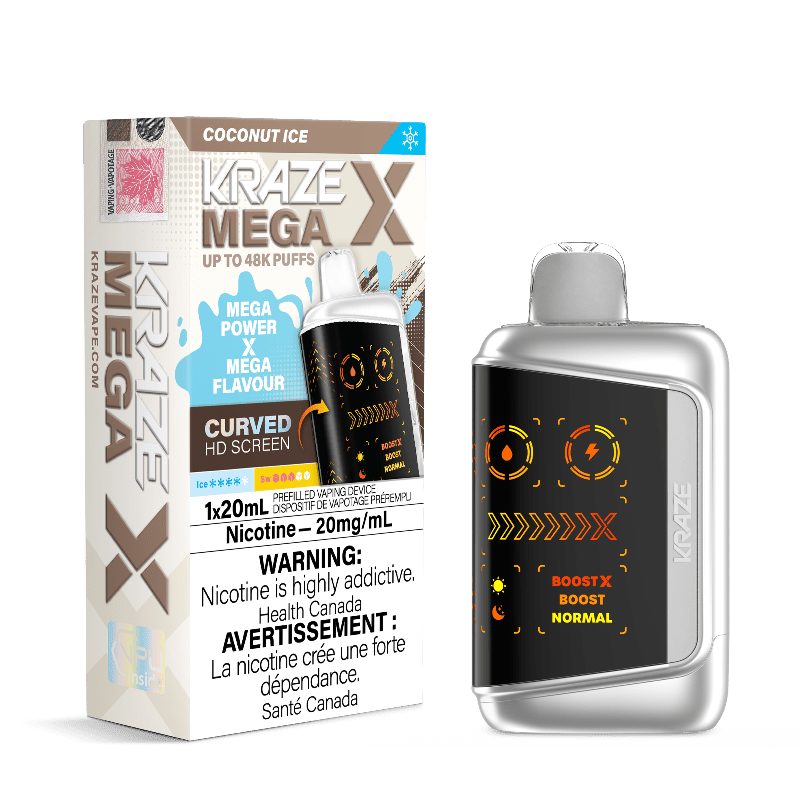 Kraze Mega X 48K - Coconut Ice Disposable Vape - DISPOSABLE - Mister Vapor