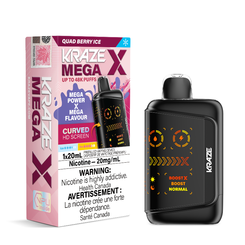 Kraze Mega X 48K - Quad Berry Ice Disposable Vape