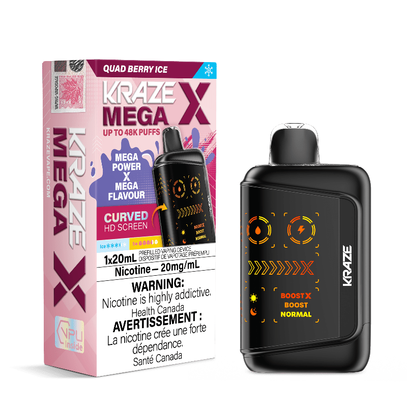 Kraze Mega X 48K - Quad Berry Ice Disposable Vape - DISPOSABLE - Mister Vapor