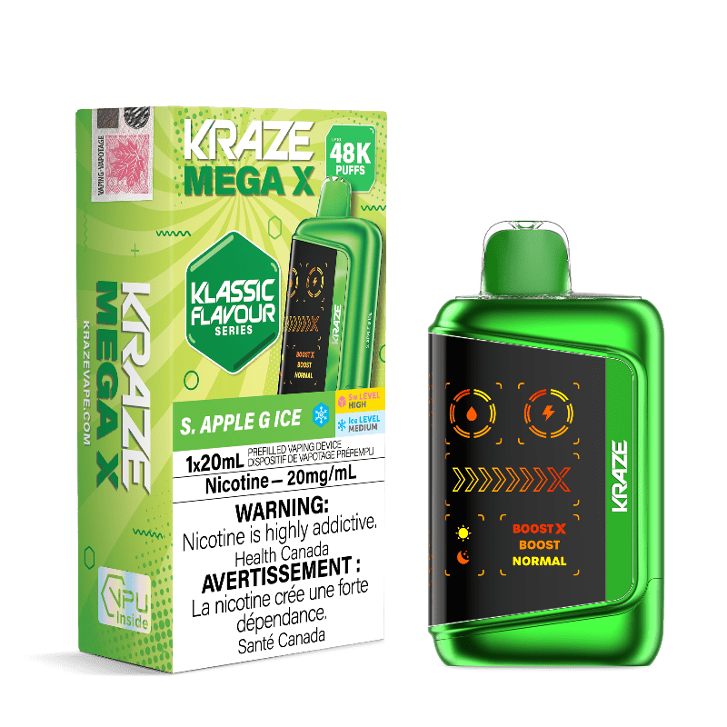 Kraze Mega X 48K - S. Apple G Ice Disposable Vape - DISPOSABLE - Mister Vapor