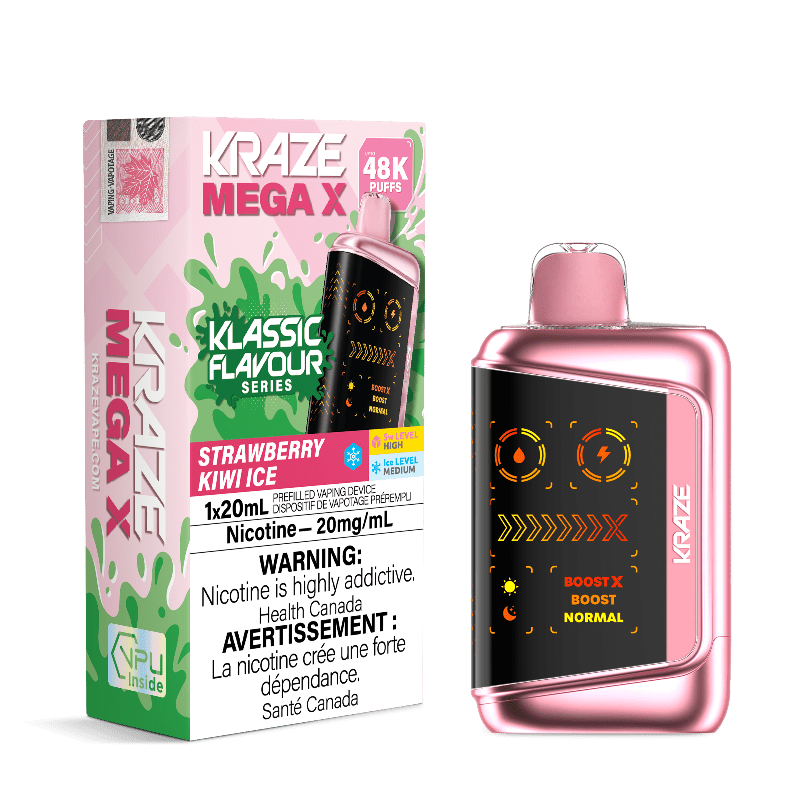 Kraze Mega X 48K - Strawberry Kiwi Ice Disposable Vape - DISPOSABLE - Mister Vapor