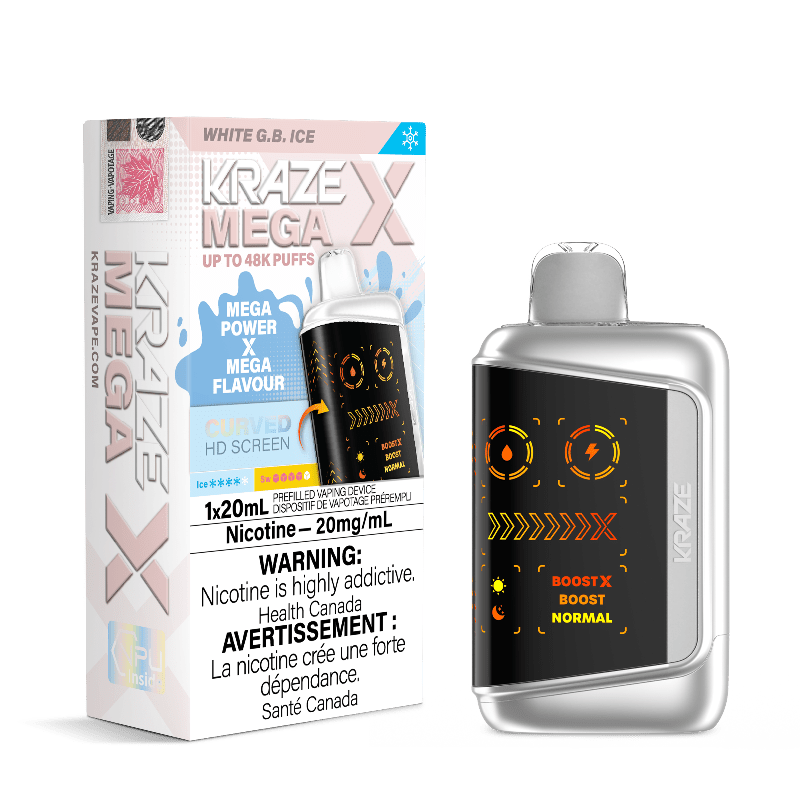 Kraze Mega X 48K - White G.B Ice Disposable Vape - DISPOSABLE - Mister Vapor