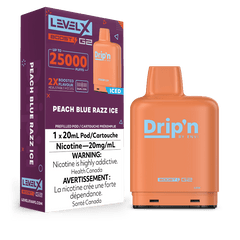 Level X G2 Boost Drip'n Pods - Peach Blue Razz Ice, 25k Puffs - PODS - Mister Vapor