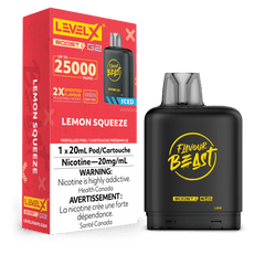 Level X G2 Boost Flavour Beast Pods - Lemon Squeeze Iced, 25k Puffs - Pods - Mister Vapor