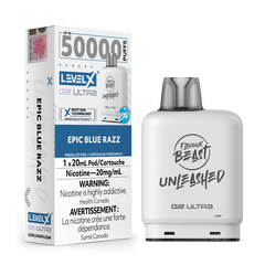Level X G2 Ultra Flavour Beast Unleashed Pods - Epic Blue Razz Ice, 50K Puffs