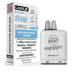 BUY LEVEL X EPIC BLUE RAZZ LEMON ICED BOOST FLAVOUR BEAST PODS AT MV