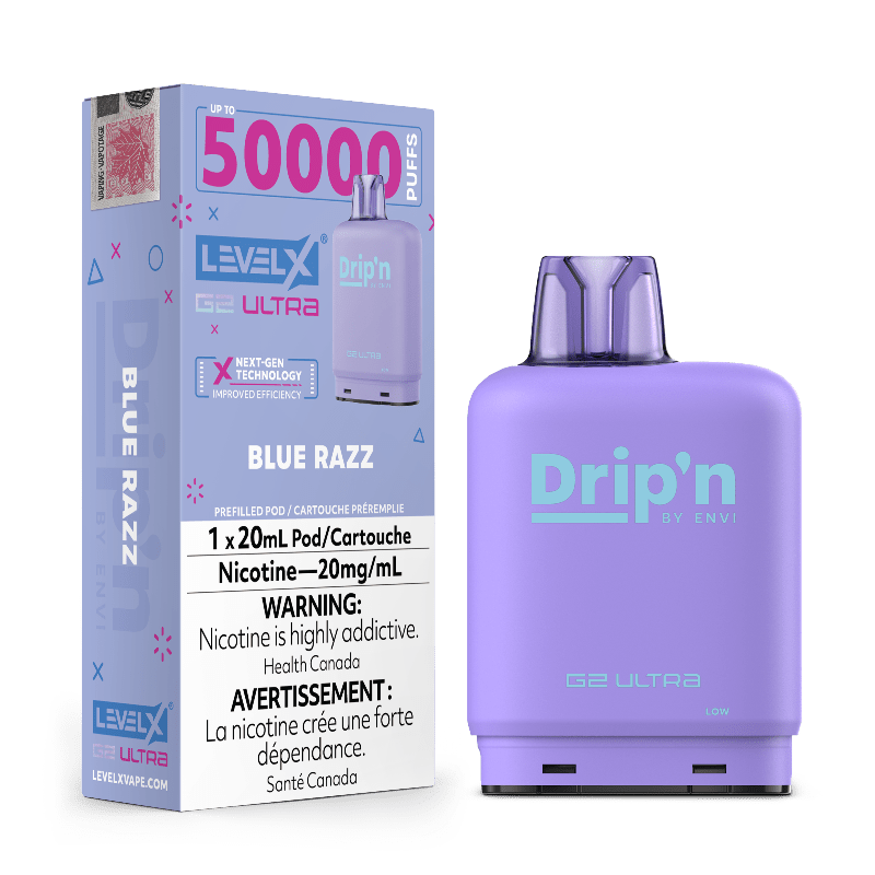 Level X G2 Ultra Drip'n Pods - Blue Razz, 50K Puffs - PODS - Mister Vapor