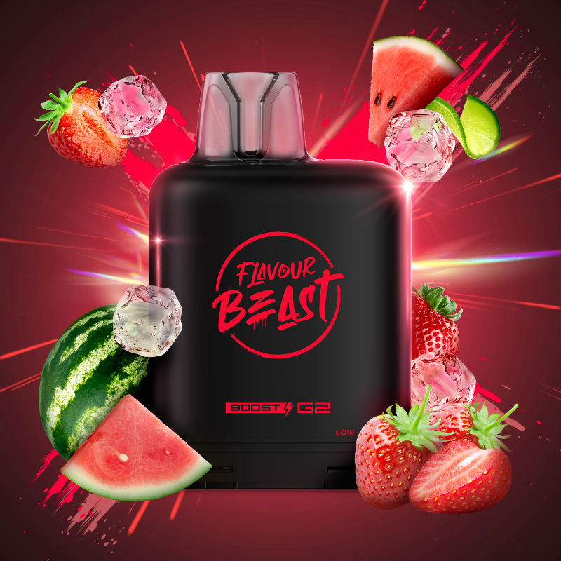 Level X G2 Boost Flavour Beast Pods - Savage Strawberry Watermelon Iced, 25k Puffs - Pods - Mister Vapor