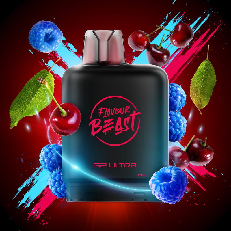 Level X G2 Ultra Flavour Beast Pods - Blue Raspberry Cherry, 50K Puffs