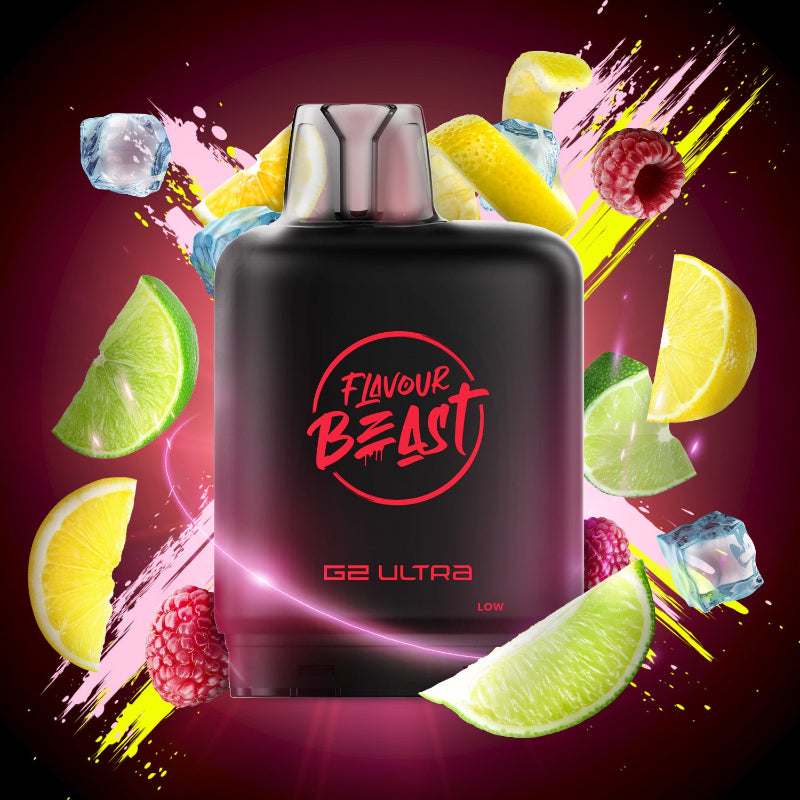 Level X G2 Ultra Flavour Beast Pods - MTN Citrus Raspberry Ice, 50K Puffs
