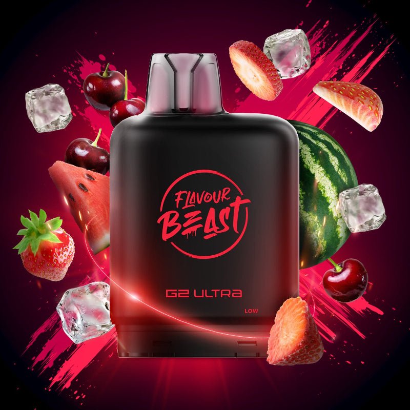 Level X G2 Ultra Flavour Beast Pods - Strawberry Cherry Watermelon Ice, 50K Puffs - PODS - Mister Vapor