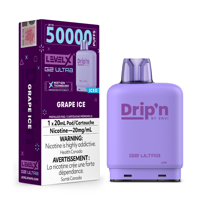 Level X G2 Ultra Drip'n Pods - Grape Ice, 50K Puffs - PODS - Mister Vapor