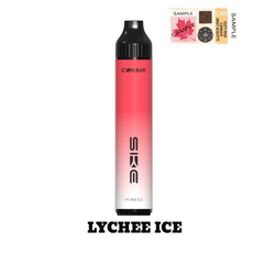 Lychee Ice: The sweet and floral notes of lychee create a tropical and fruity sensation, while the addition of an icy menthol element provides a cool and crisp finish. Introducing the new Icon Bar! The Icon Bar provides up to 2000 Puffs of a synthetic 50 nicotine blend that gives you the strong hit you've been craving.