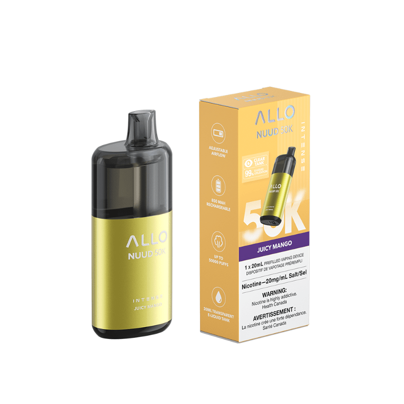Allo NUUD Juicy Mango 50K Intense Disposable Vape - DISPOSABLE - Mister Vapor