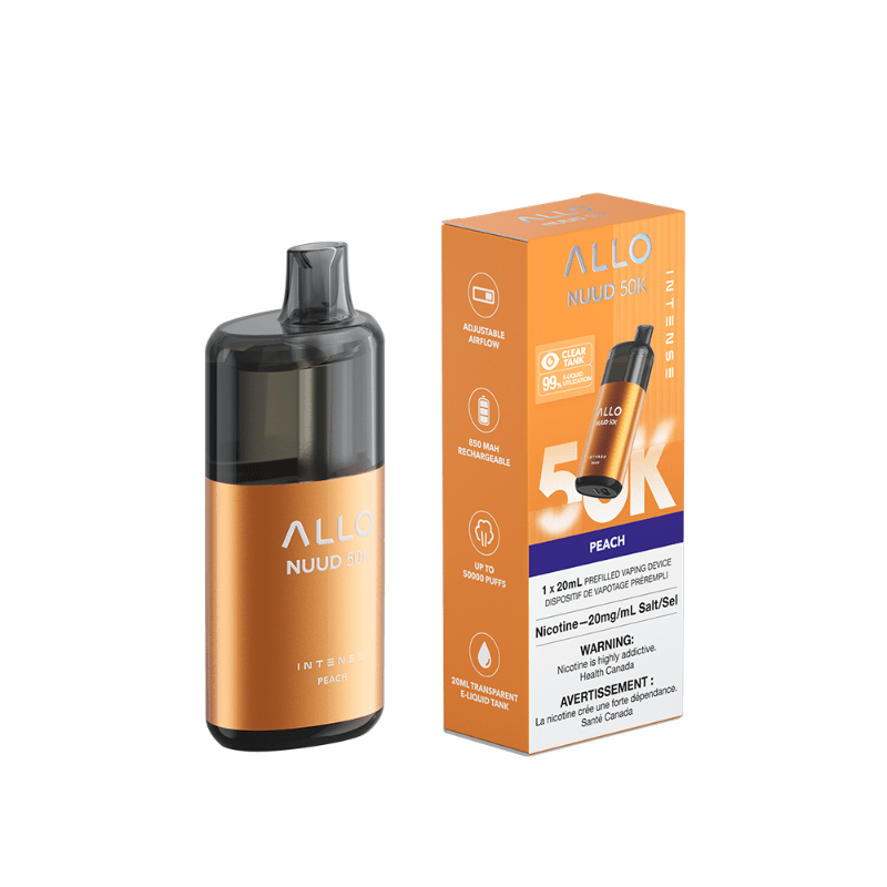Allo NUUD Peach 50K Intense Disposable Vape - DISPOSABLE - Mister Vapor
