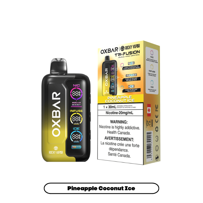 Oxbar Tri-Fusion Pineapple Coconut Ice Disposable Vape - DISPOSABLE - Mister Vapor