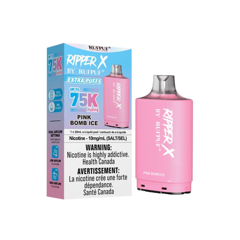 Ripper X 10mg Pods - Pink Bomb Ice, 75k Puffs - PODS - Mister Vapor