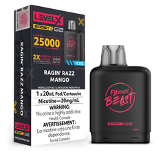 Level X G2 Boost Flavour Beast Pods - Ragin' Razz Mango Iced, 25k Puffs - Pods - Mister Vapor
