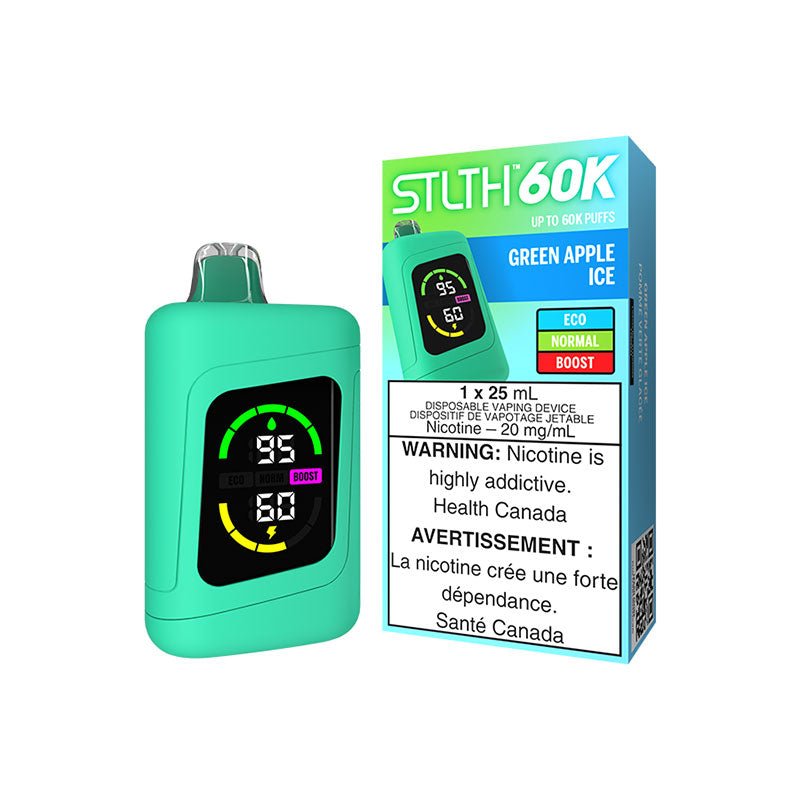 STLTH 60K Green Apple Ice Disposable Vape - DISPOSABLE - Mister Vapor