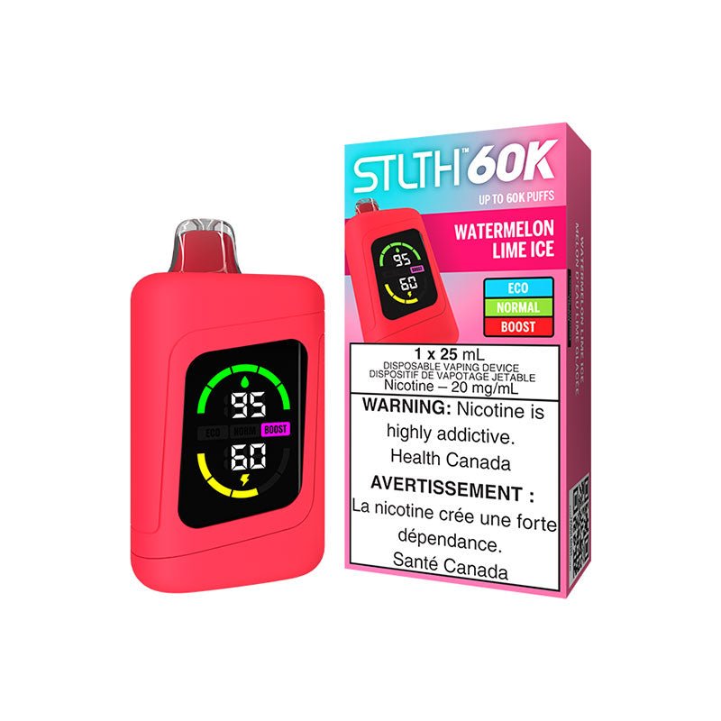 STLTH 60K Watermelon Lime Ice Disposable Vape - DISPOSABLE - Mister Vapor