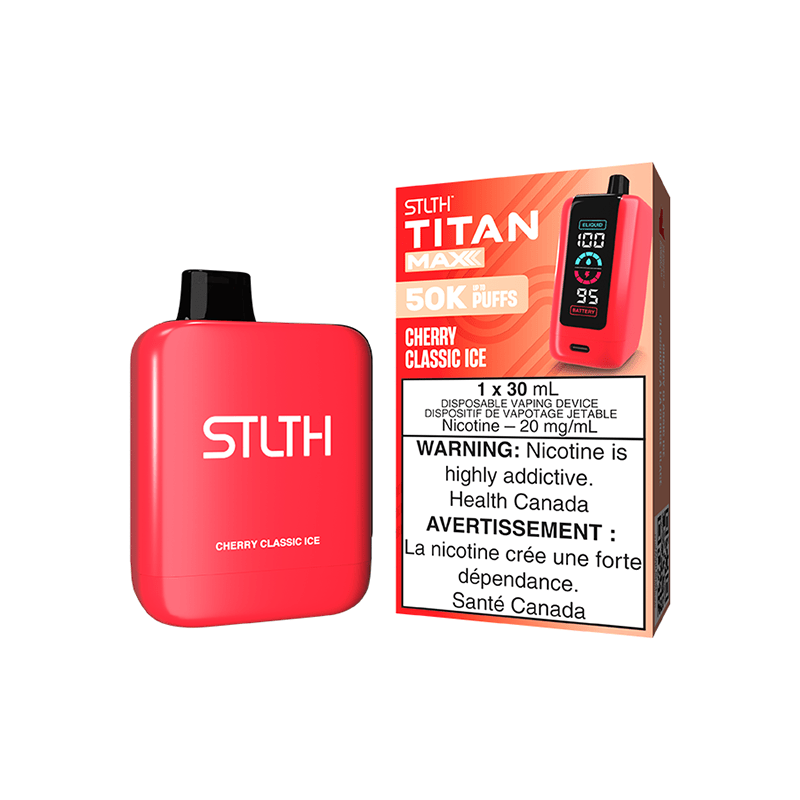 STLTH Titan Max 50k Disposable Vape - Cherry Classic Ice - DISPOSABLE - Mister Vapor