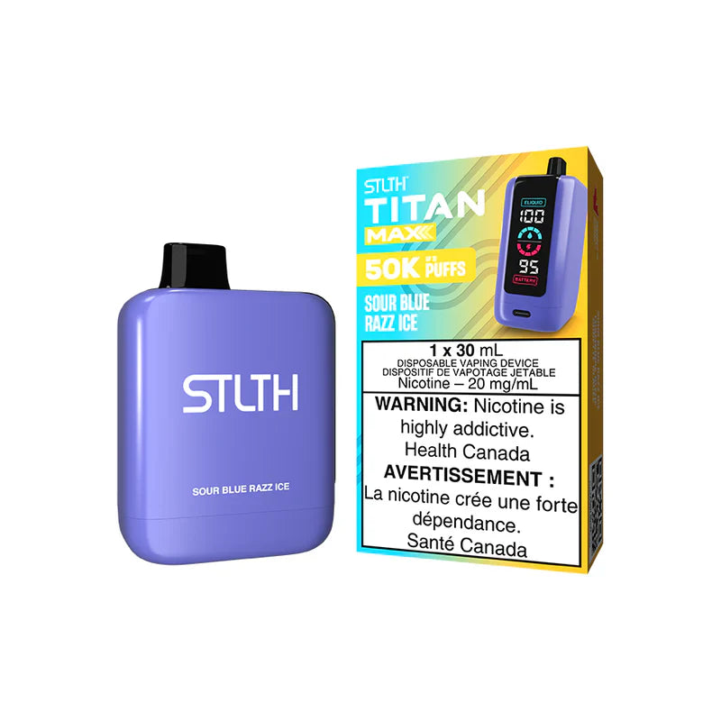 STLTH Titan Max (50K) Sour Blue Razz Ice Disposable Vape