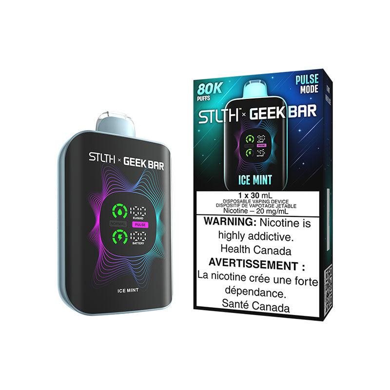 STLTH X GEEKBAR Ice Mint 80K Disposable Vape, 30mL