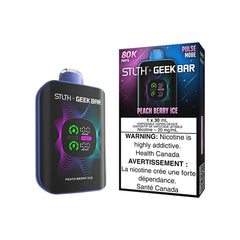 STLTH X GEEKBAR Peach Berry Ice 80K Disposable Vape, 30mL