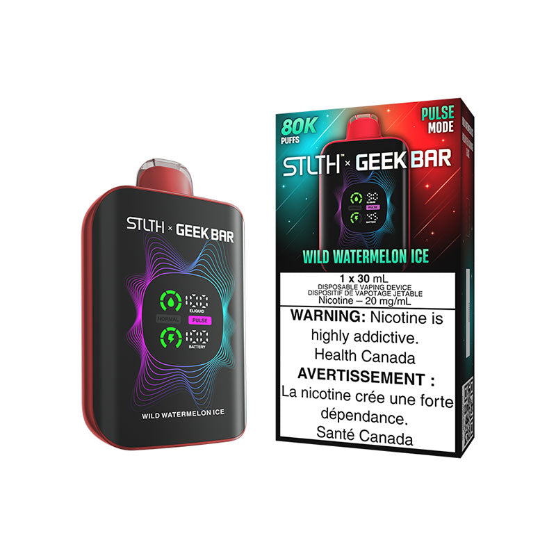 STLTH X GEEKBAR Wild Watermelon Ice 80K Disposable Vape, 30mL