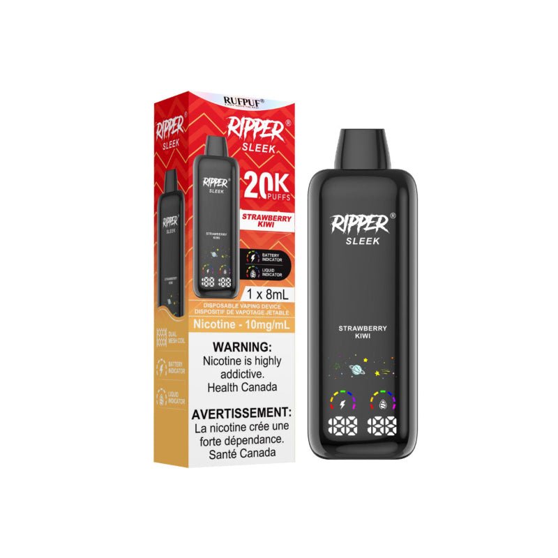 Ripper Sleek 10mg Disposable Vape - Strawberry Kiwi, 20k Puffs - DISPOSABLE - Mister Vapor