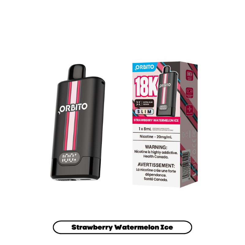 Orbito Slim Disposable Vape - Strawberry Watermelon Ice, 18k Puffs
