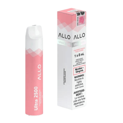 Allo Ultra 2500 Strawberry Banana 10MG Disposable - DISPOSABLE - Mister Vapor