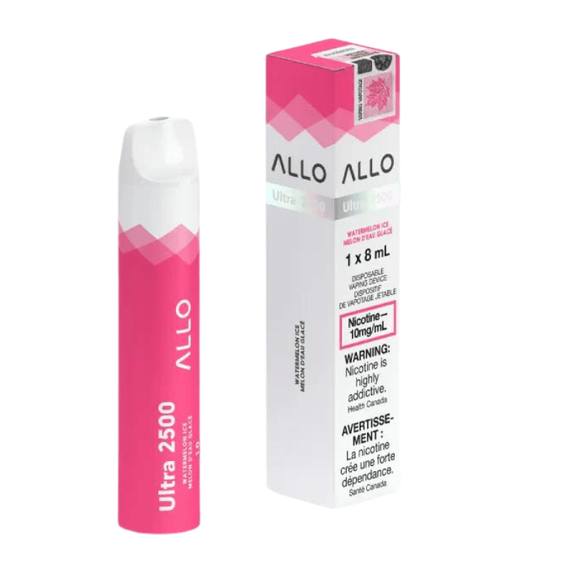 Allo Ultra 2500 Watermelon Ice 10MG Disposable - DISPOSABLE - Mister Vapor