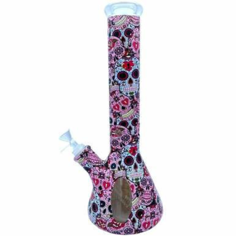 1.BEST VAPE STORE CARRYING 14" PRINTED BEAKER GLASS BONG AT MISTER VAPOR CANADA