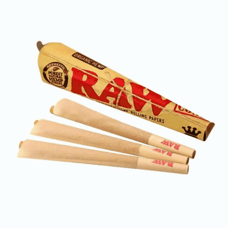 Raw Classic King Size Pre-Rolled Cones (3 Pack) - Herbal Vaporizer - Mister Vapor