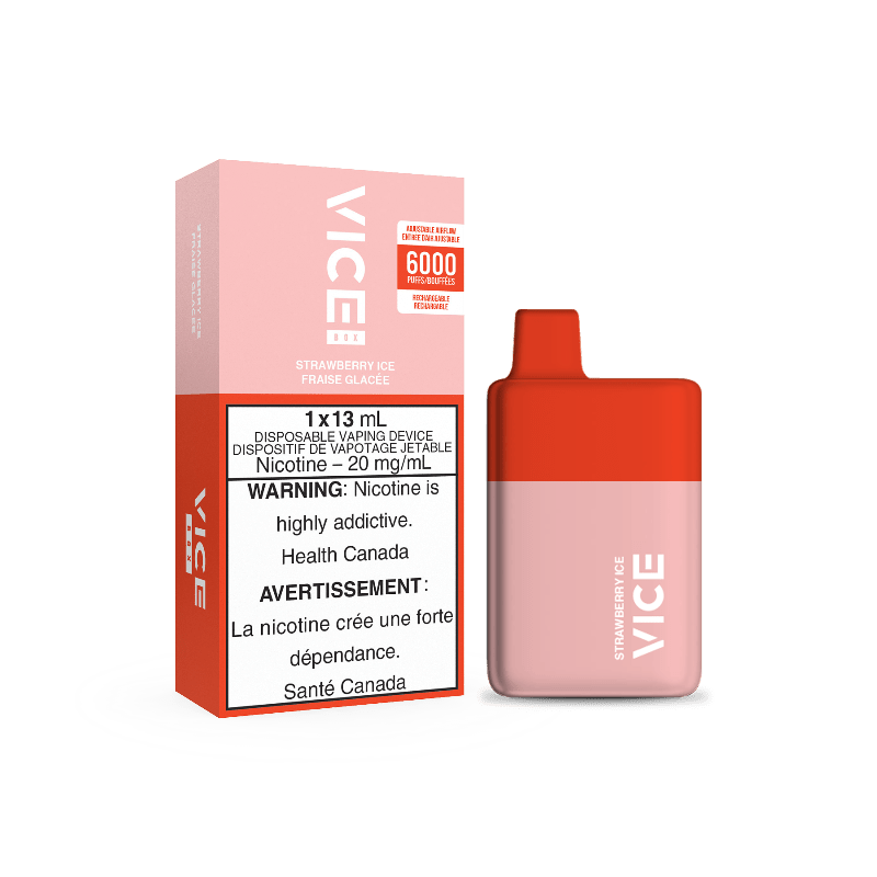 Vice Box Strawberry Ice Disposable Vape Rechargable (6000 Puff) - DISPOSABLE - Mister Vapor
