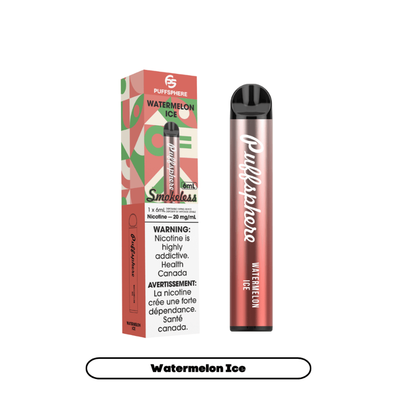 Puffsphere Watermelon Ice Smokeless Vape - DISPOSABLE - Mister Vapor