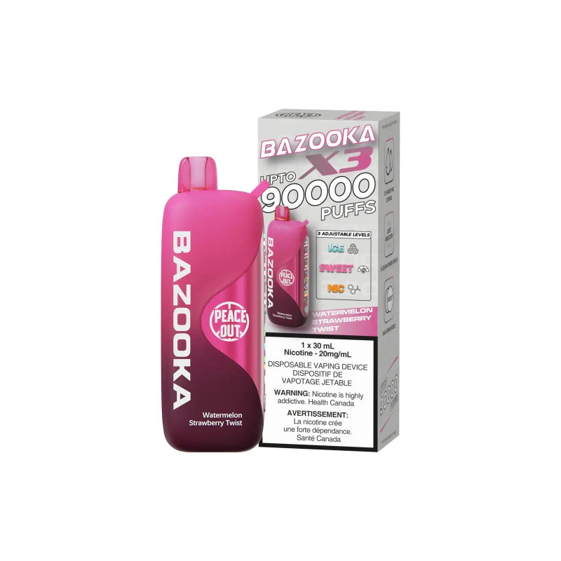 Bazooka 90K Watermelon Strawberry Twist Disposable Vape