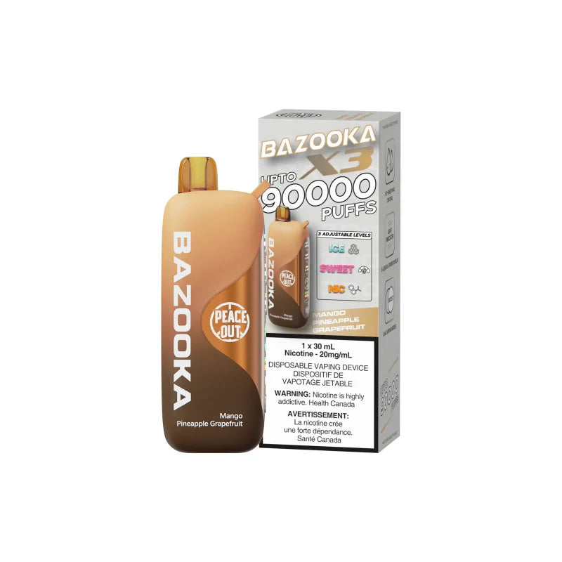 Bazooka 90K Mango Pineapple Grapefruit Disposable Vape