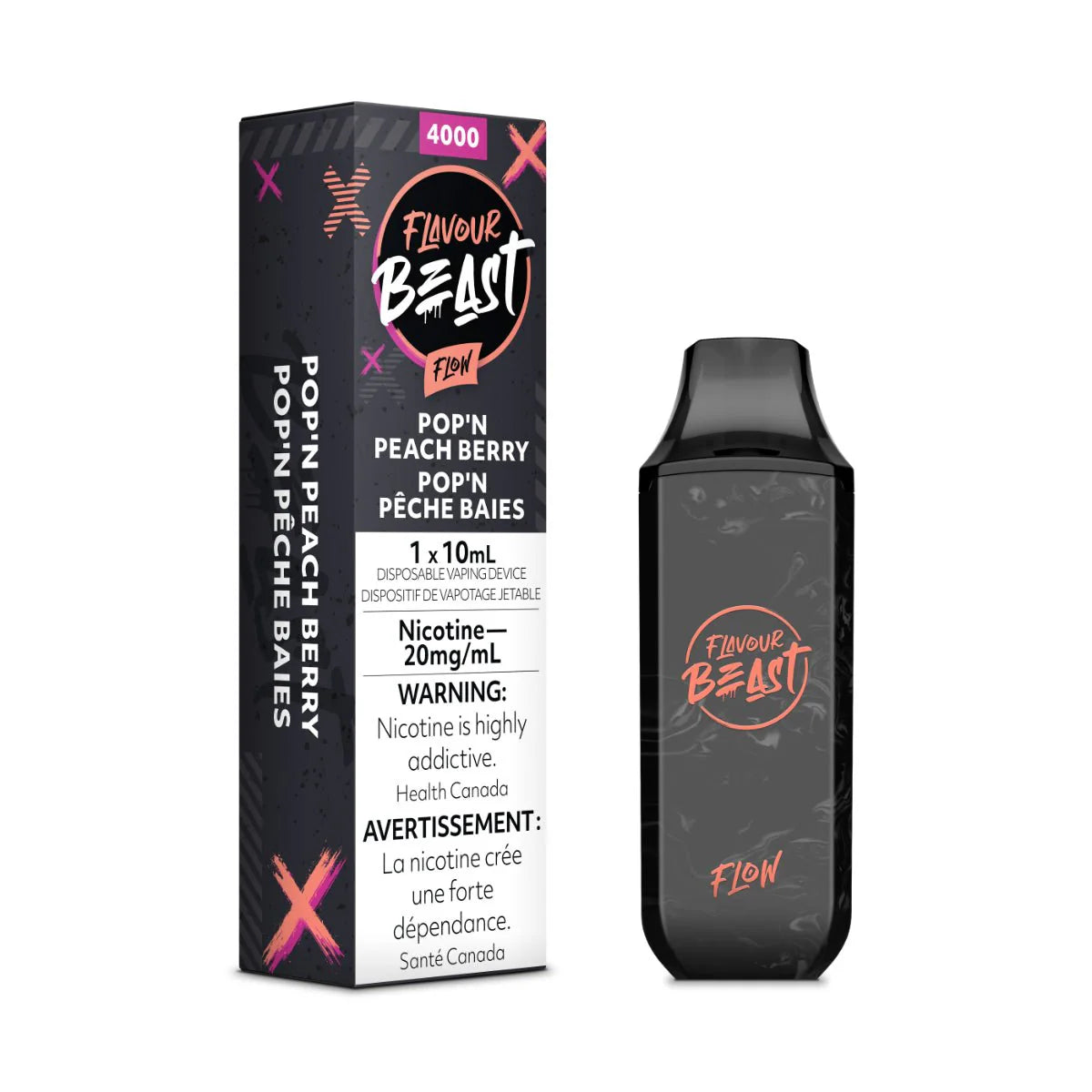 Flavour Beast Packin Peach Berry (Pop N Peach Berry) Flow Disposable - DISPOSABLE - Mister Vapor