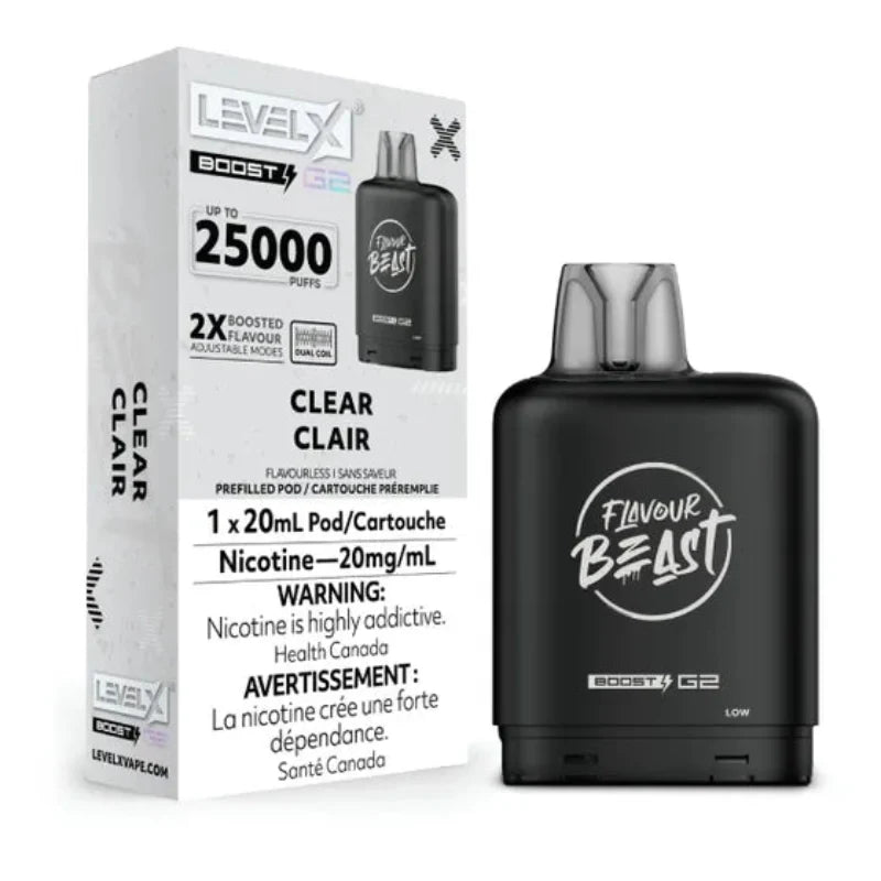 Level X G2 Boost Flavour Beast Pods - Clear, 25k Puffs - Pods - Mister Vapor